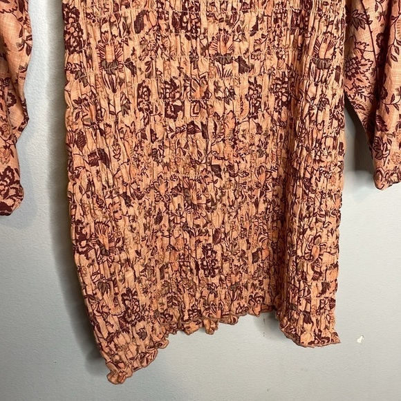 Free People | Smock It To Me Puff Sleeve Smocked Body Mini Dress Size XS NWT - Picture 11 of 12